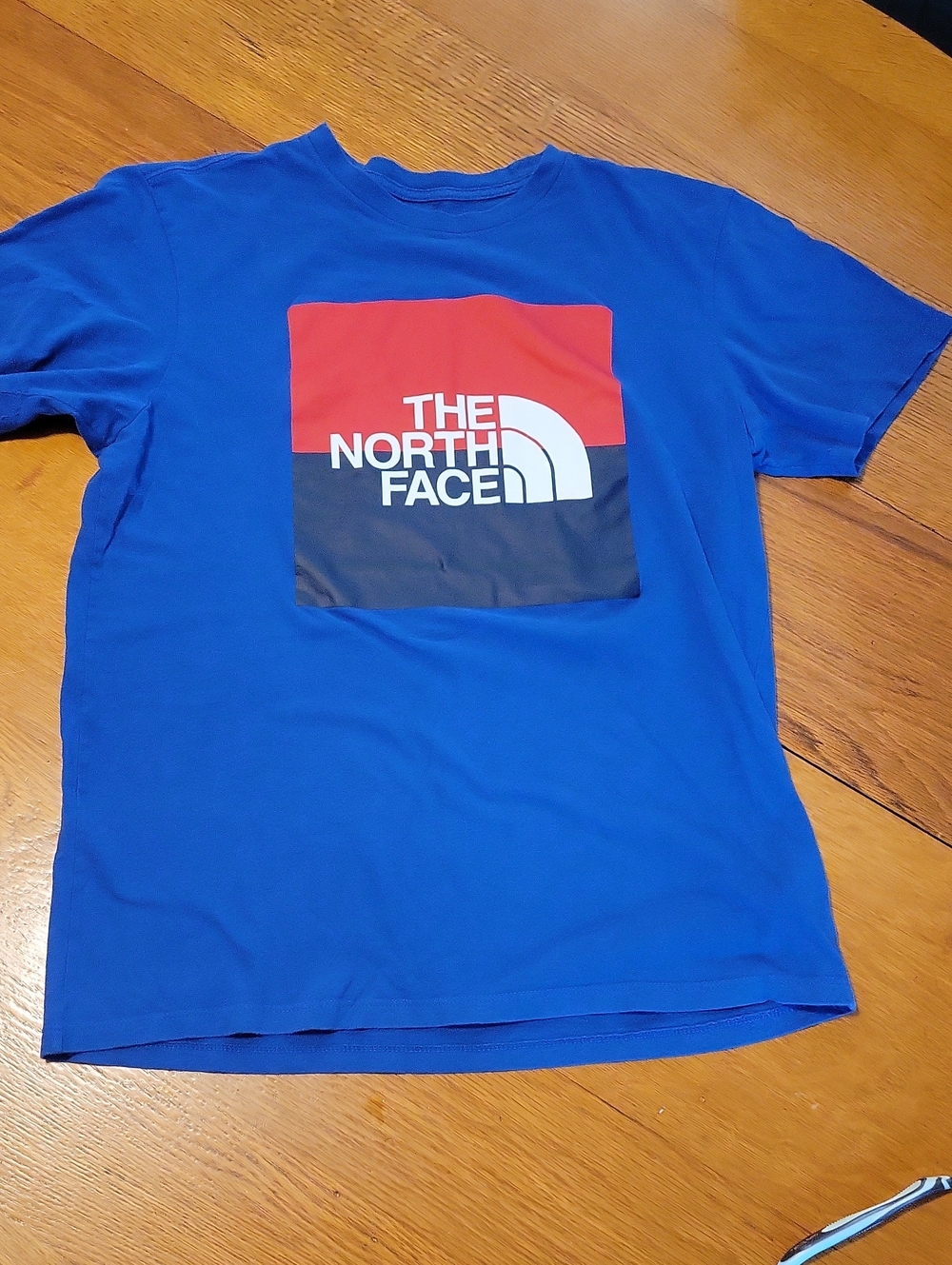 The North Face Blue T-Shirt with White Logo Print